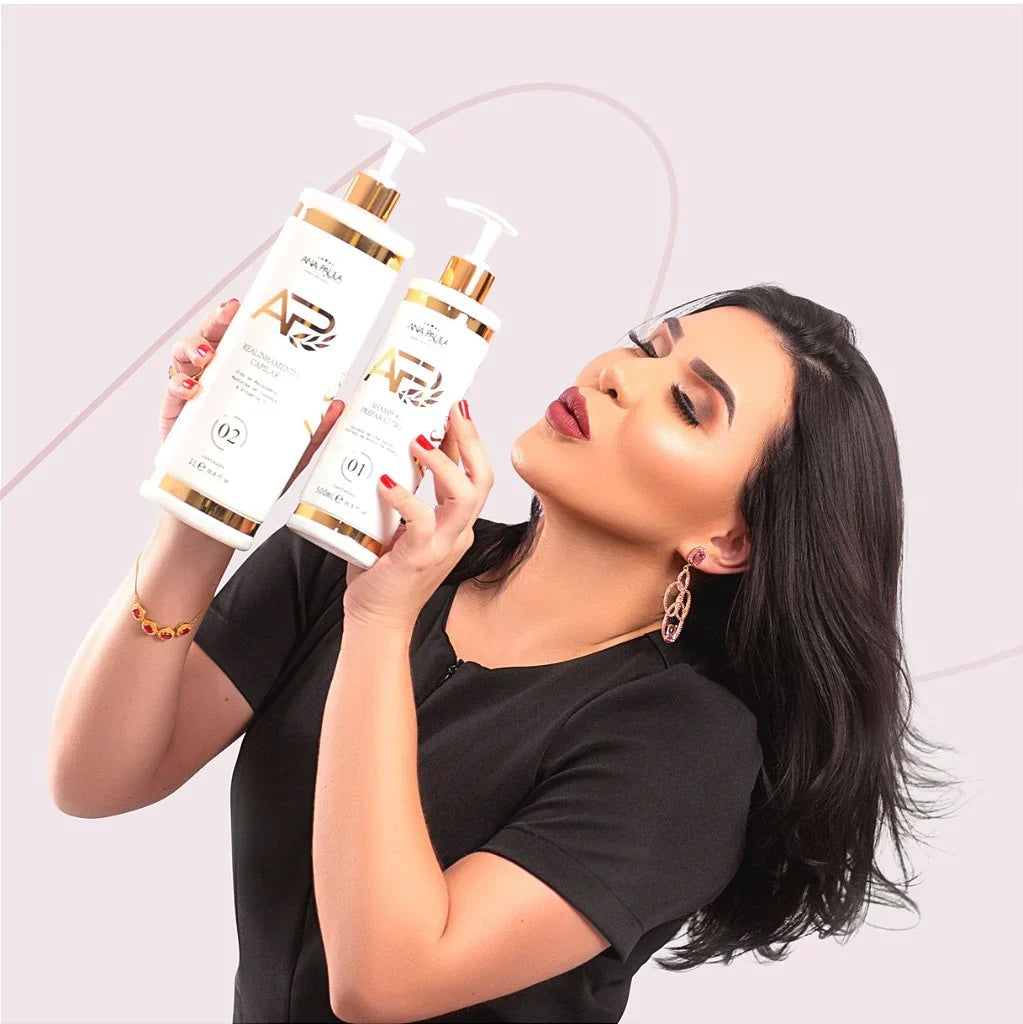 Ana Paula Carvalho Kit Liso Lambido 500ml + 1L | Hair Realignment & Keratin Treatment