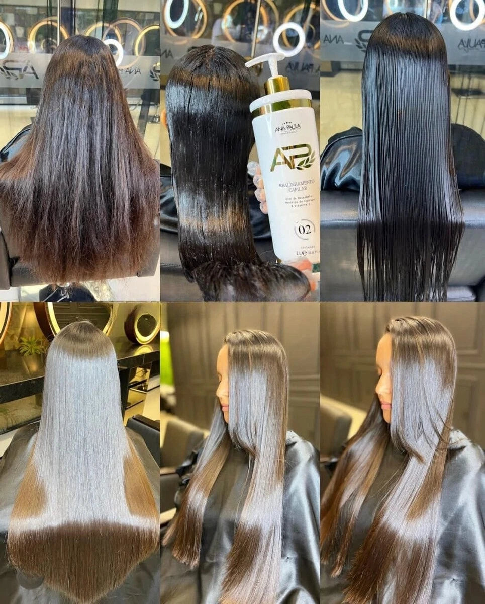 Ana Paula Carvalho Kit Liso Lambido 500ml + 1L | Hair Realignment & Keratin Treatment